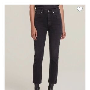 Agolde Riley crop jeans in panoramic